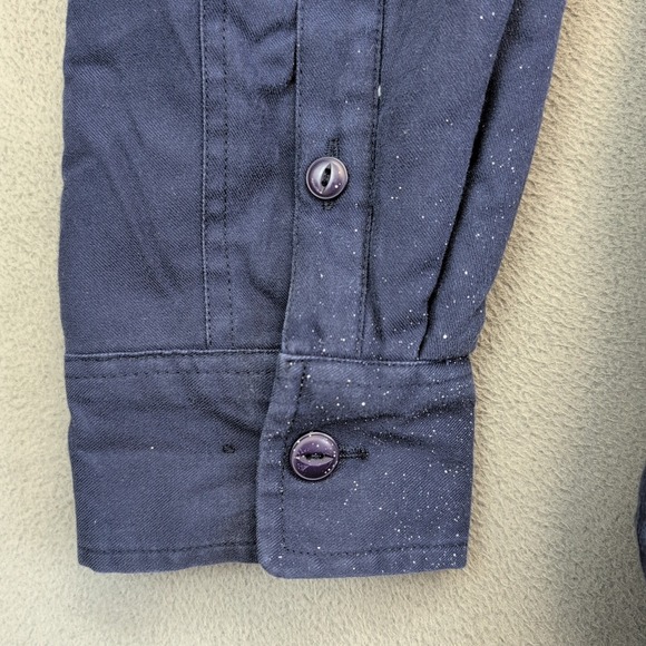 Burton Men's Dry Ride Shirt Blue Jacket Button Sherpa Fleece Lined Flannel XL - Picture 5 of 10